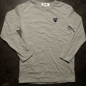 Comme Des Garcons CGD Long Sleeve Heart Shirt Grey